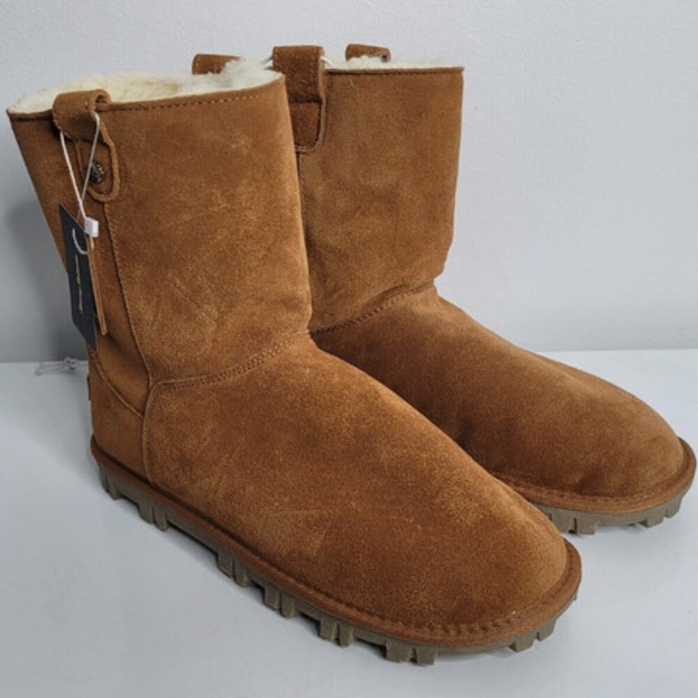 Tommy Bahama Womens Size 10 Brown Suede Leather Sherpa‎ Lined Boots AFET - Picture 1 of 9